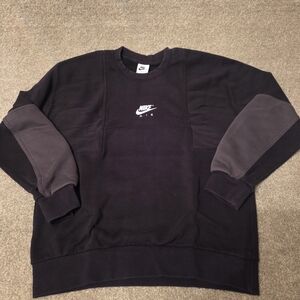 Nike Air Fleece Crew Neck Sz Small “Get Over Your Fear Of Heights” Black Grey
